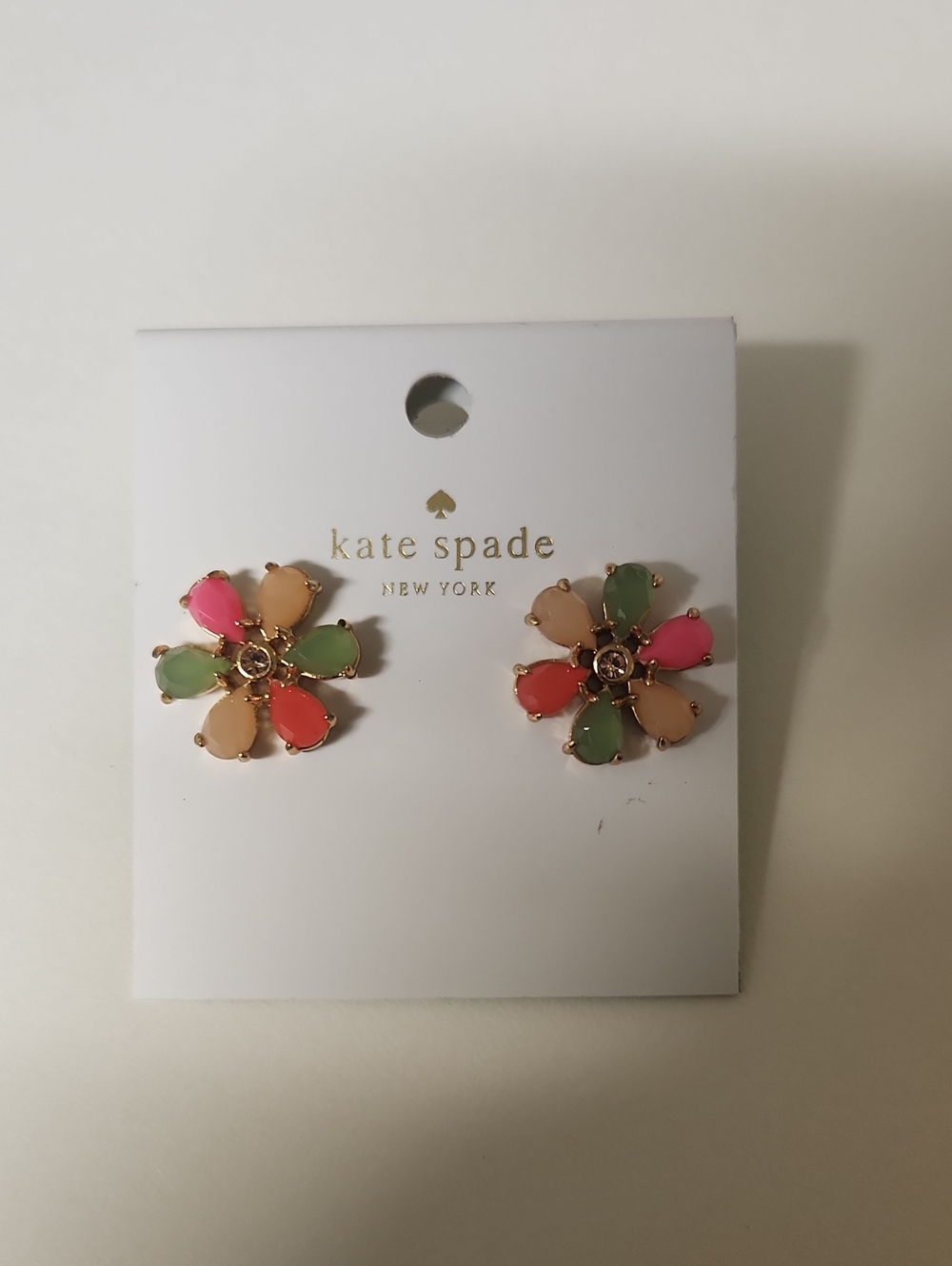 kate spade  Garden Of Paris Stone  multicolor pastel flower stud earrings New